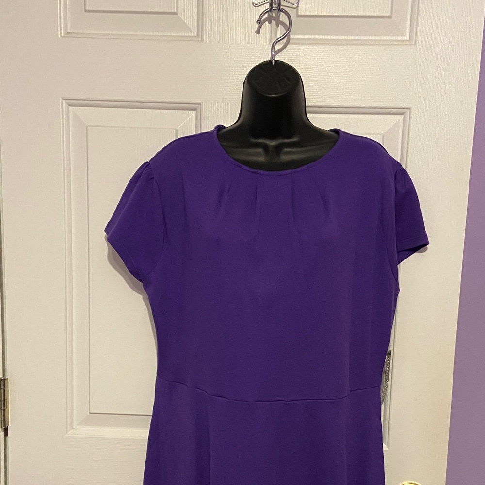 New York & Company purple cap sleeve dress new size XL